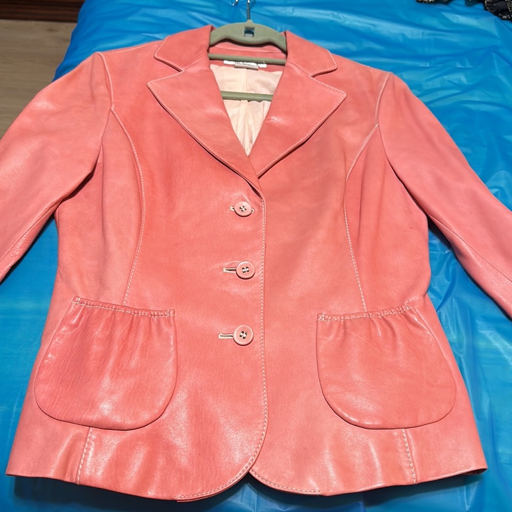 Leather Nine West Blazer